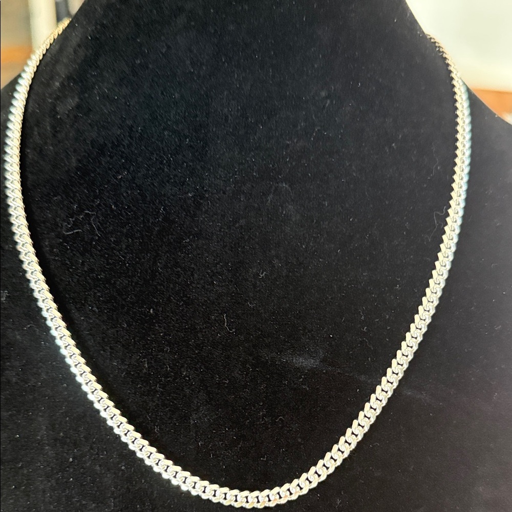 Classic 925 Sterling Silver-Curb Chain Necklace - 24”